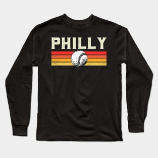 Philly Retro vintage Baseball Long Sleeve T-Shirt